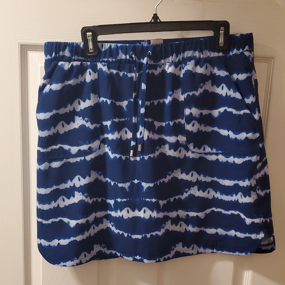 Chico's Zenergy Blue and White Skirt